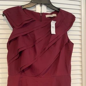 Valentine’s Day wine cocktail dress LOFT size 6 NWT
